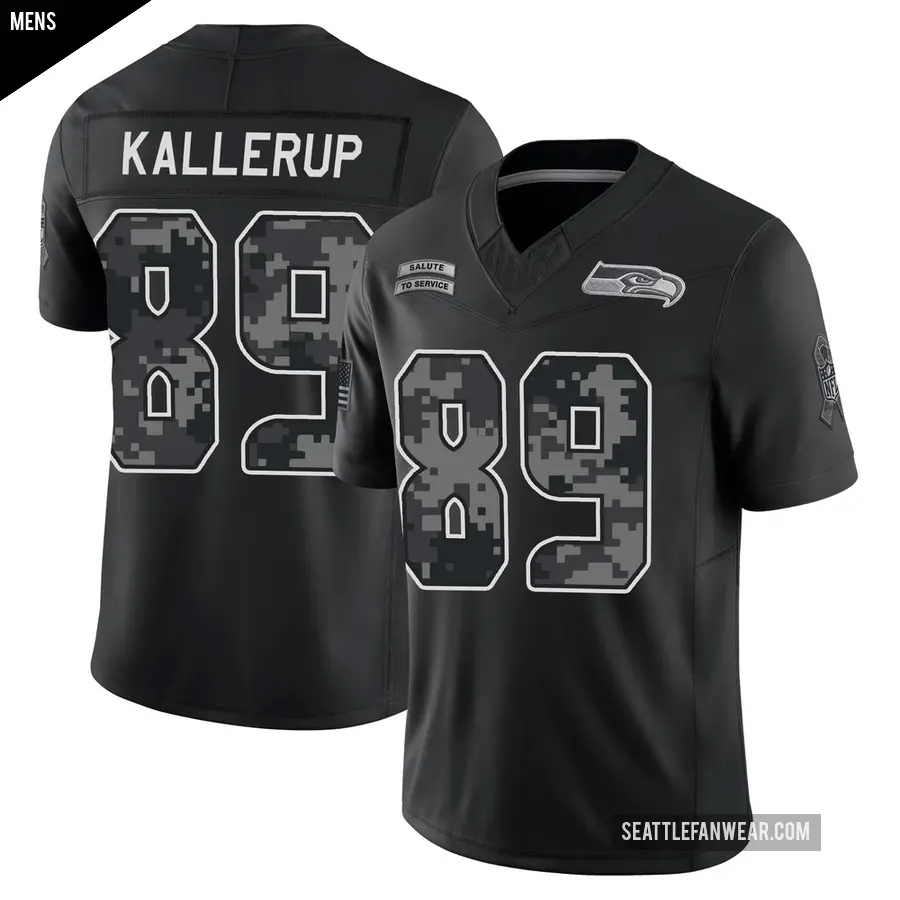 Men's Seattle Seahawks ＃89 Nick Kallerup Navy Game Team Color