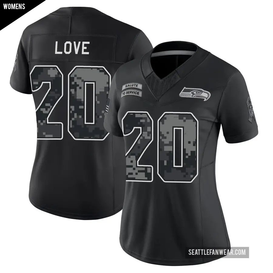 Men's Seattle Seahawks ＃20 Julian Love Black Impact Limited